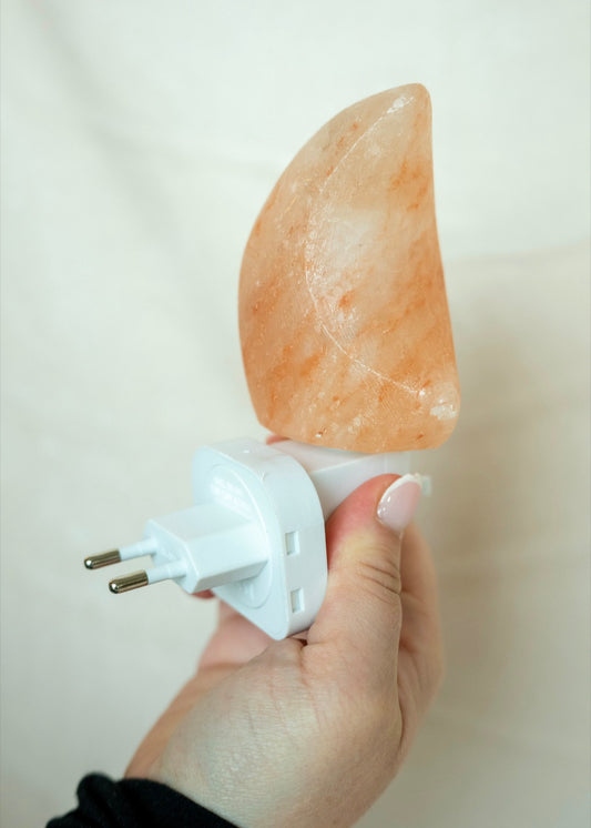 Zout Nachtlamp LED Maan Roze