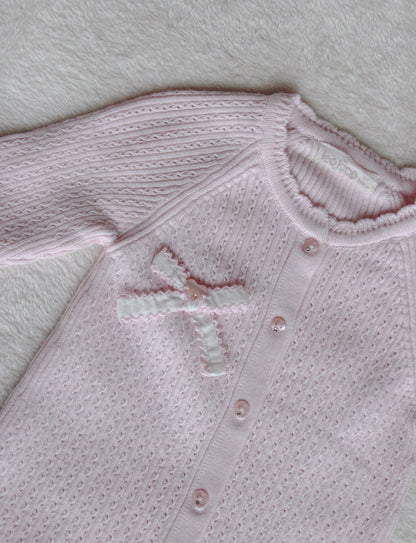 Lichtroze Baby Boxpakje met Strik & Mutsje
