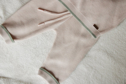 Beige Baby Jongens Set met Groene Details