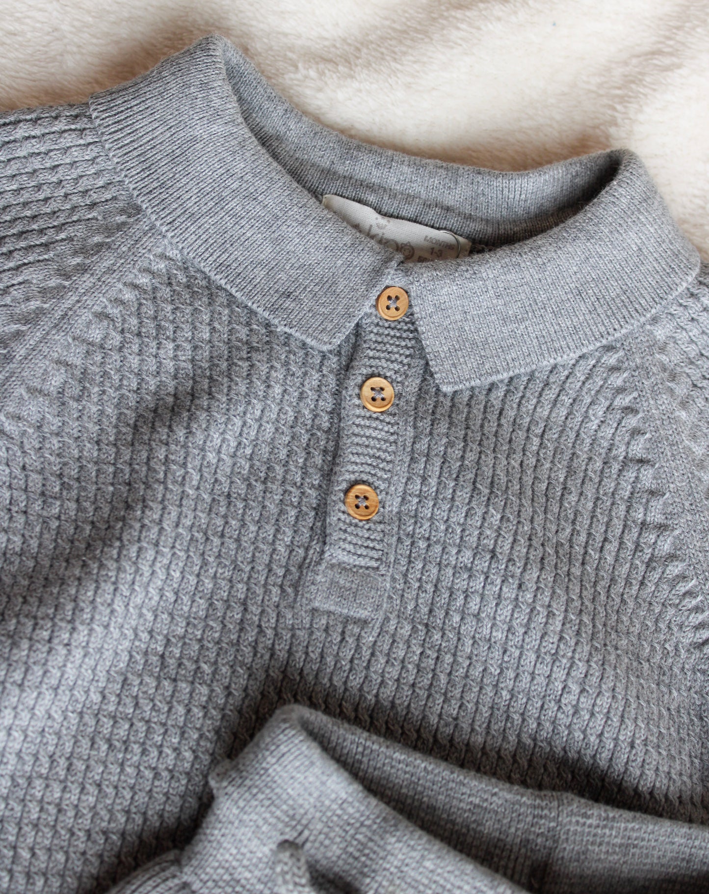 Grijze Baby Jongens Set met Muts