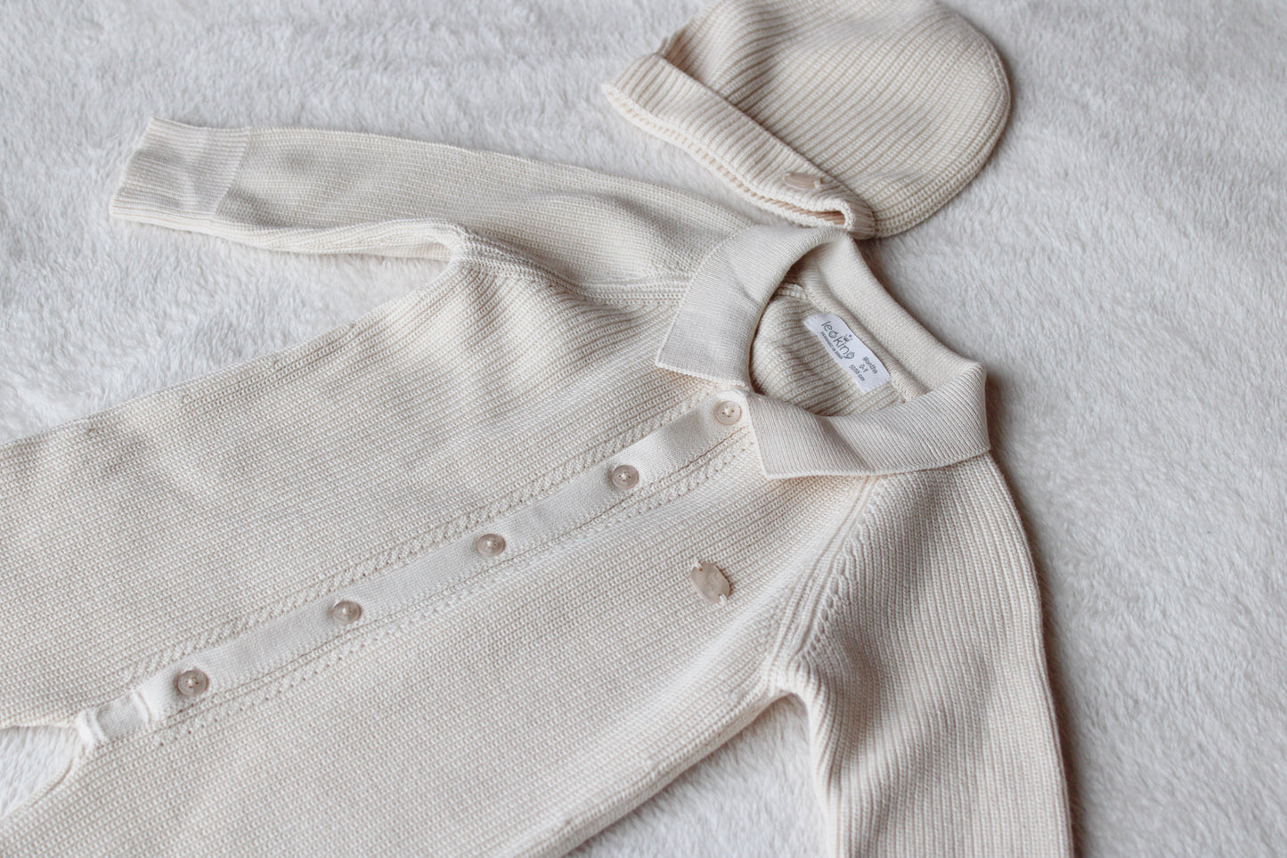 Beige Baby Boxpakje met Muts