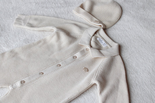 Beige Baby Boxpakje met Muts