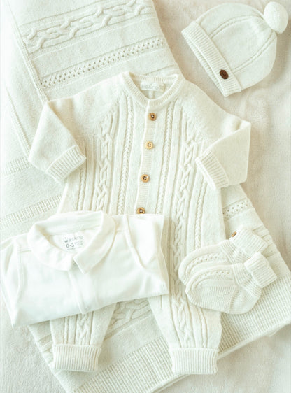 Newborn Set Crème / 9-delige Complete Baby uitzet