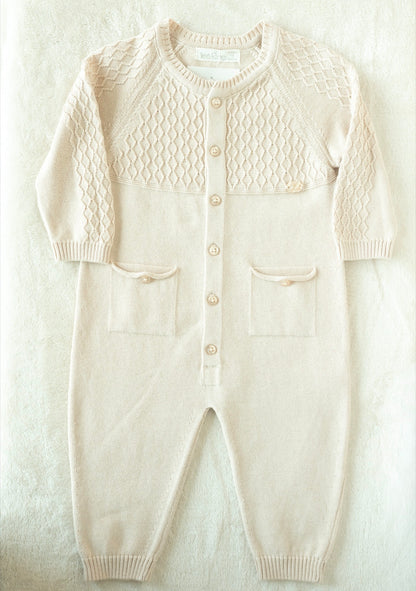 Boxpakje Beige – Gebreid Unisex Setje met Muts