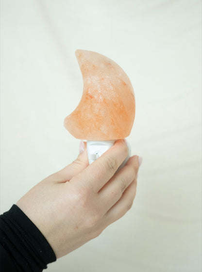 Zout Nachtlamp LED Maan Roze