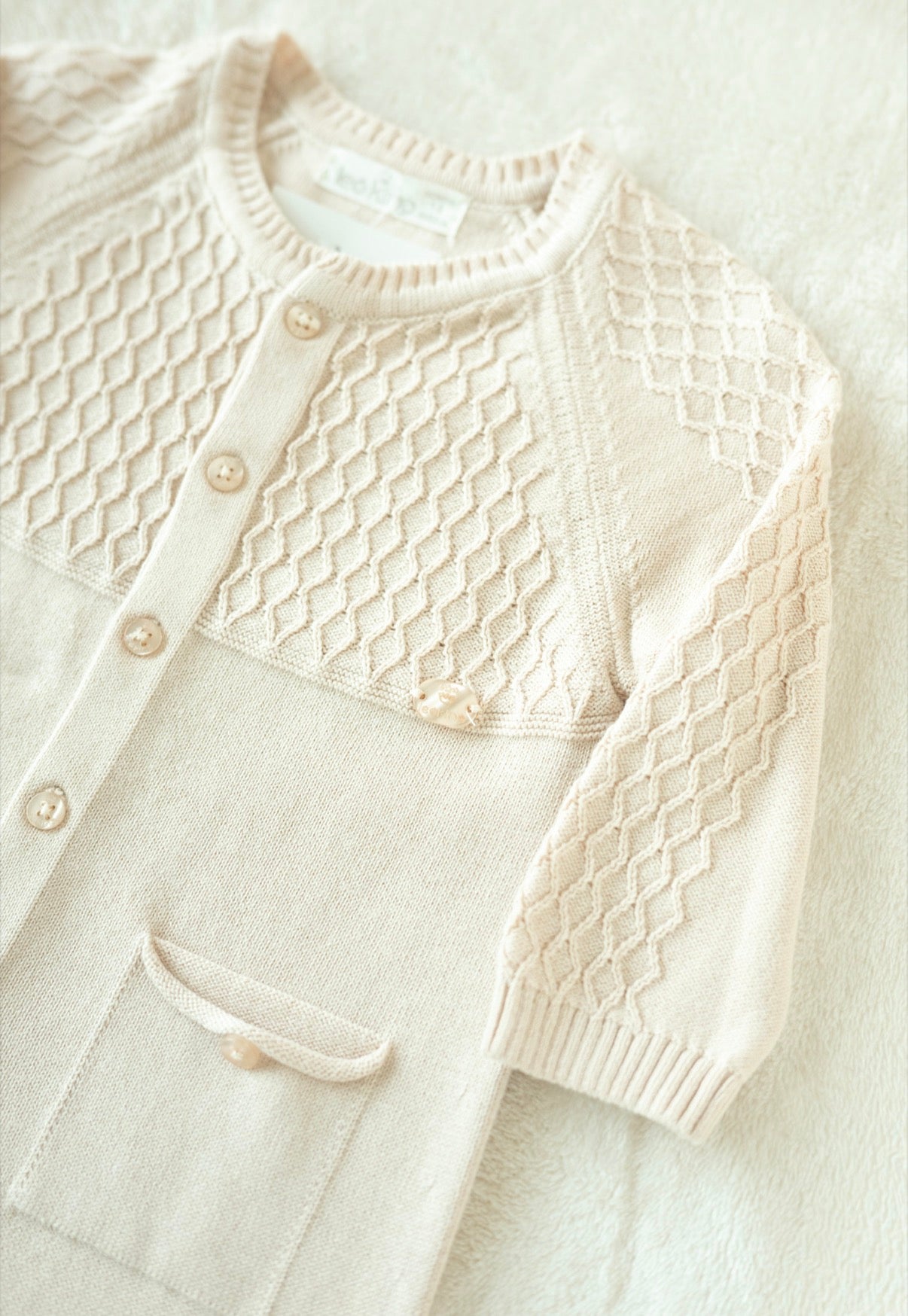 Boxpakje Beige – Gebreid Unisex Setje met Muts