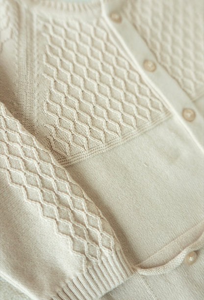 Boxpakje Beige – Gebreid Unisex Setje met Muts